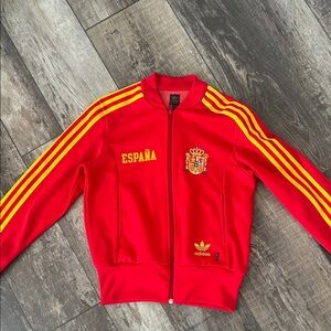 adidas Red and Yellow España Kids Track Jacket